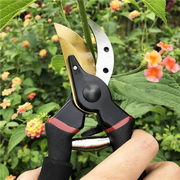 8" Professional Premium Titanium Bypass Pruning Shears (GPPS-1003), Hand Pruners - Picture 6 of 7
